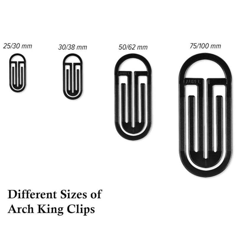 Laurel King Paper Clips Black 50/62 mm